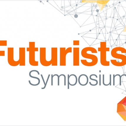 graphic for futurists symposium.