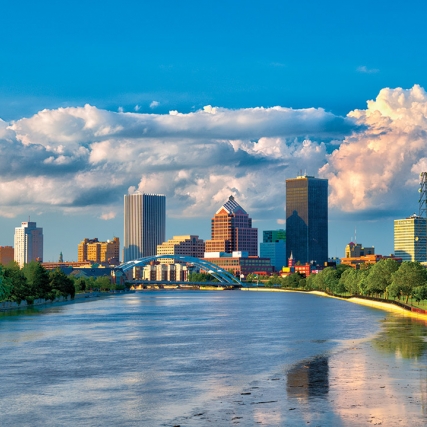 City of Rochester skyline.