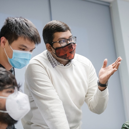 students in a classroom.