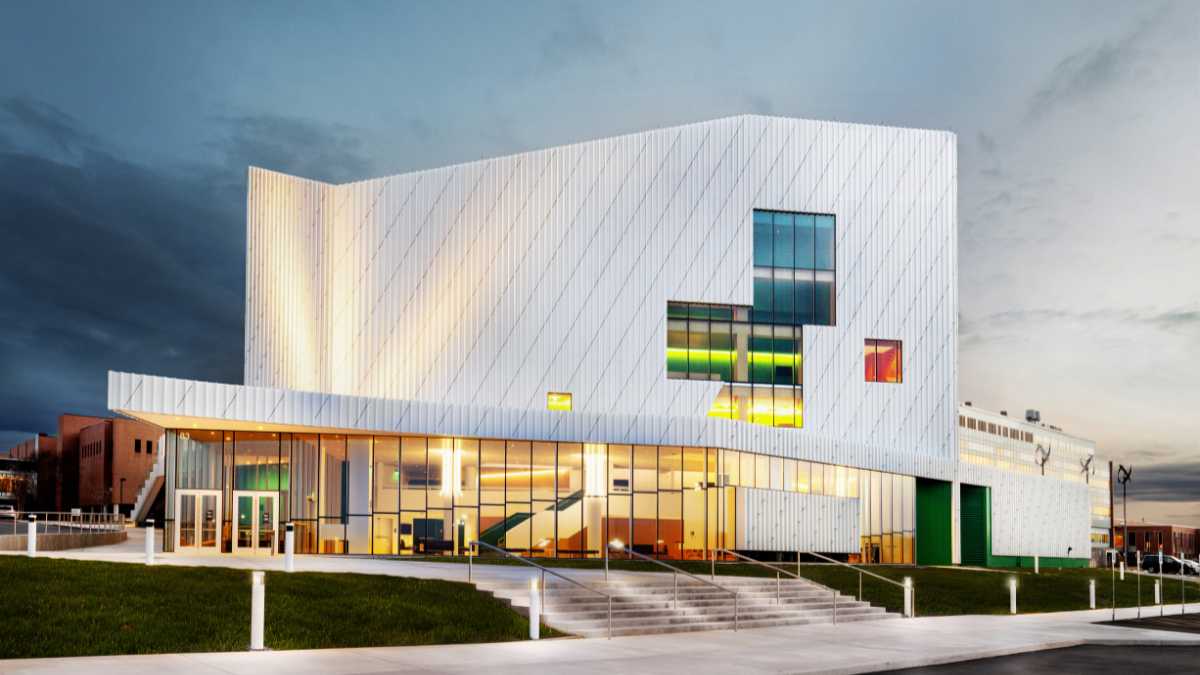 Front entrance of the  music performance theatre (Scott Hamilton credit)