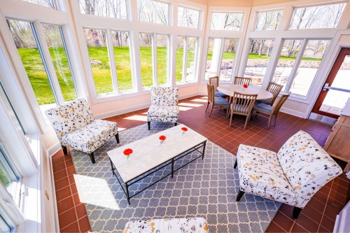 a lounge area inside the Lobozzo Alumni House