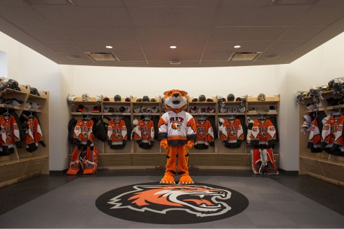 RITChie in the hockey locker room