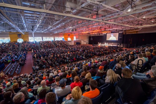 a large event with many people attending