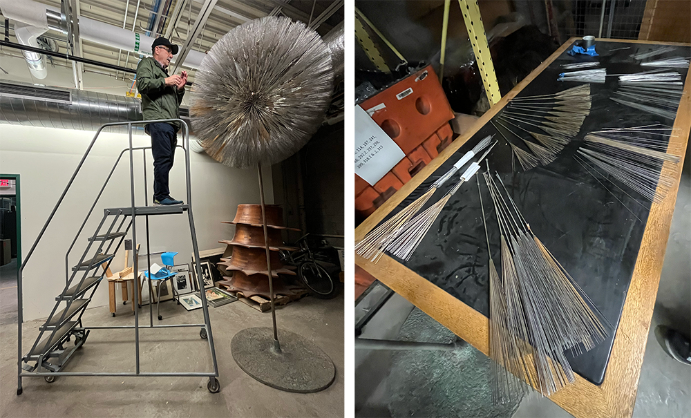 Inspection and restoration of the dandelions in progress