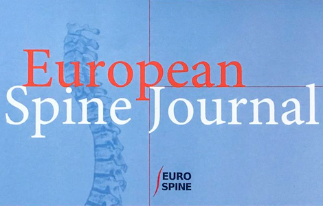 cover of the European Spine Journal.