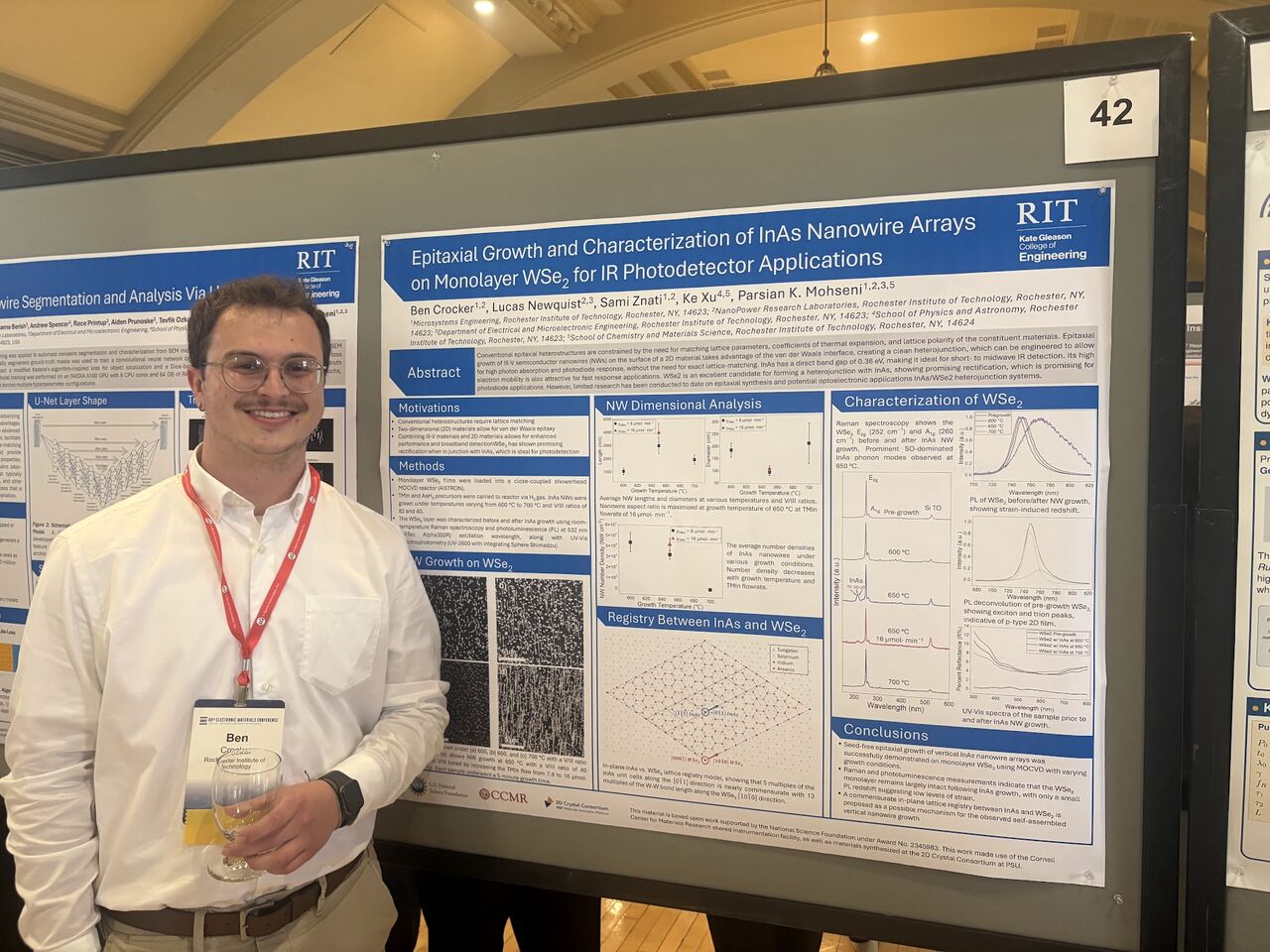 Ben in front of his poster
